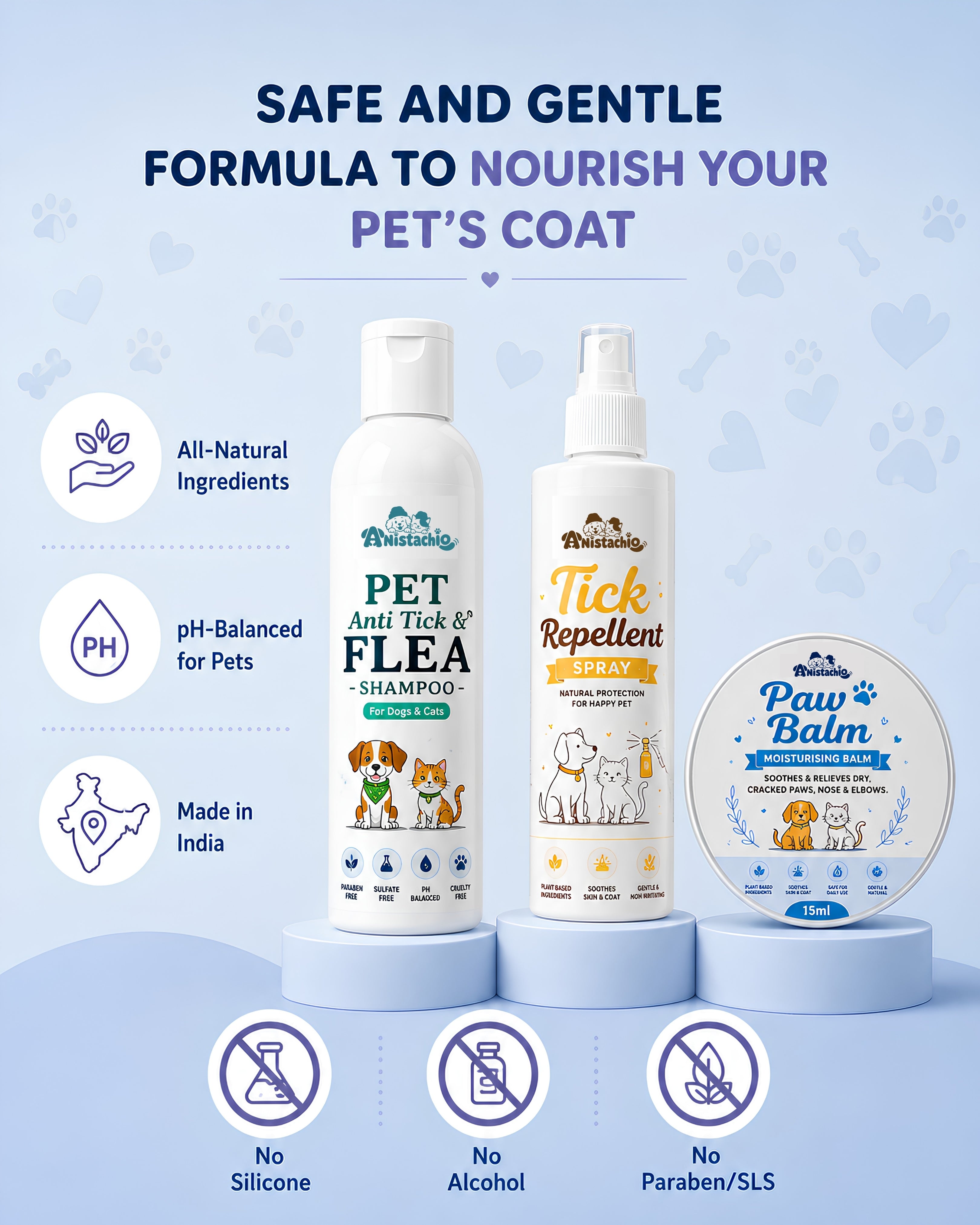 anistachio anti repellent kit contents tick spray shampoo paw balm plant based