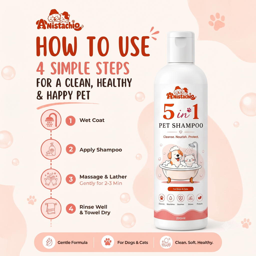 Anistachio Five in One Shampoo for Dogs & Cats