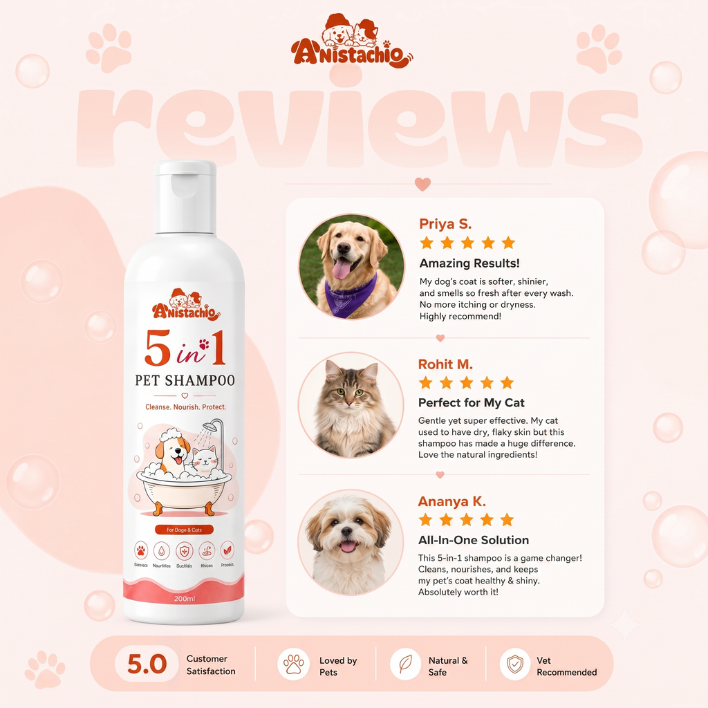 Anistachio Five in One Shampoo for Dogs & Cats